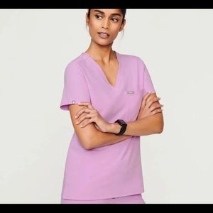 Figs High waisted TALL XS/T Zamora jogger scrubs and XS Catarina scrub top Dusk